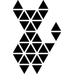 Polygonal dog icon