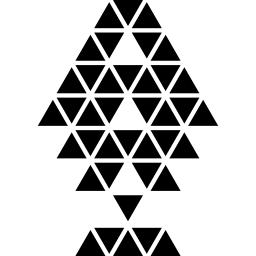 Polygonal christmas tree icon