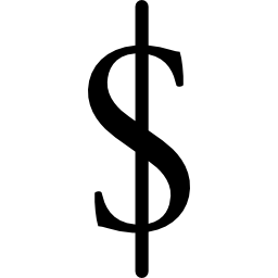 símbolo de moeda elegante de dólar Ícone