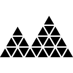 montañas poligonales icono