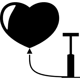 bomba de globo de corazón icono