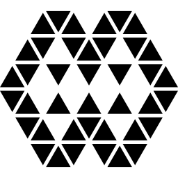 Polygonal ornament of triangles icon