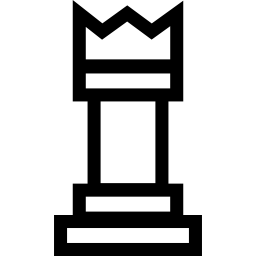 esquema de pieza de ajedrez rey icono