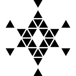 estrella de triangulos icono