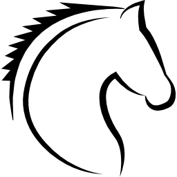 Horse head lines icon