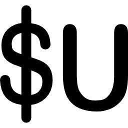 Uruguay peso currency symbol icon
