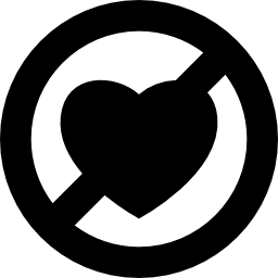 Stop lovemaking symbol icon