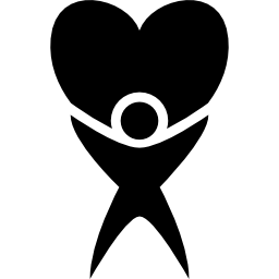 Human with a huge heart icon
