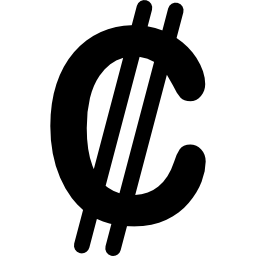 symbol waluty dwukropka kostaryki ikona