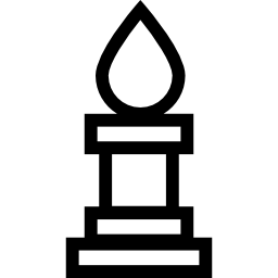 esquema de pieza de ajedrez de obispo icono