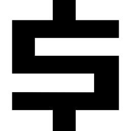 Dollar straight symbol icon