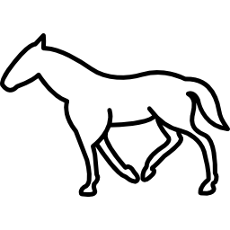 esquema de caballo caminando icono