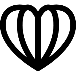 otwarta książka w kształcie serca ikona
