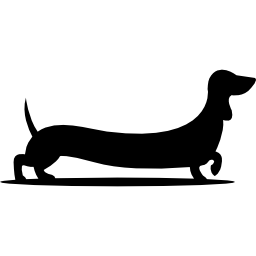 pies o długim ciele ikona