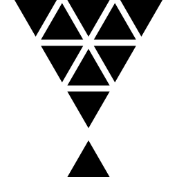 wielokątny kształt kieliszka do martini ikona