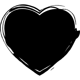 Heart with weird line border icon