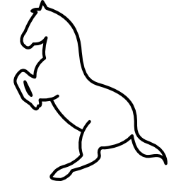 stand up caballo contorno icono