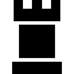 Ладья черная шахматная фигура иконка