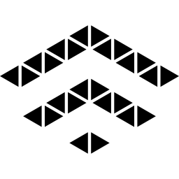 sinal ascendente poligonal Ícone