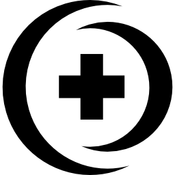 Больничный крест в 3d круге иконка
