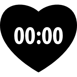 horloge en forme de coeur Icône