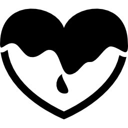 Chocolate heart cookie icon