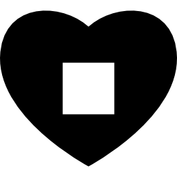 botón de parada de corazón icono
