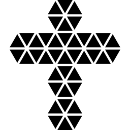 veelhoekig kruis van kleine driehoekjes icoon