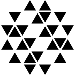 Polygonal ornamental shape of triangles icon
