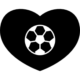 corazón de fútbol icono