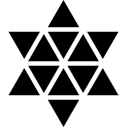 stella poligonale di sei punte icona