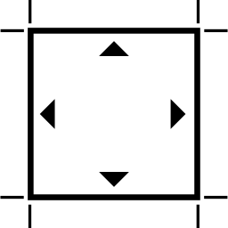 crosshair-variant met navigatiepijlen icoon
