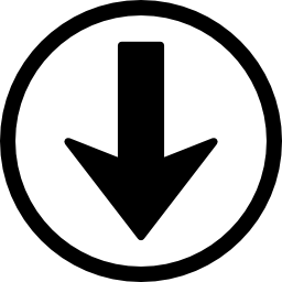 Navigation arrow down button icon