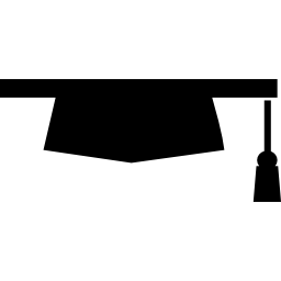 Graduation hat silhouette variant icon