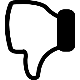 Hand in thumb down gesture outline icon