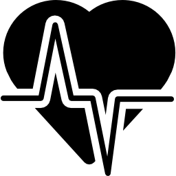 Heart with lifeline variant icon
