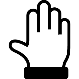 gesto de parada de mano icono