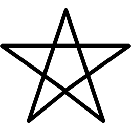 contorno do símbolo do pentagrama Ícone
