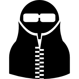 Spy man wearing disguise suit icon