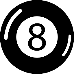 Eight ball billiards icon