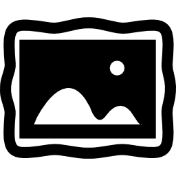 曲線エッジのフレームを使用した絵画 icon