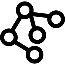 Atomic structure made of circles and lines icon