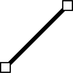 linha diagonal vetorial com bordas de caixa Ícone