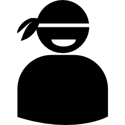 Male with bandana silhouette icon