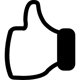 Hand in thumbs up position icon