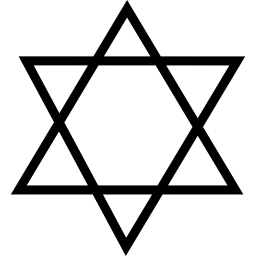 Star of david outline variant icon