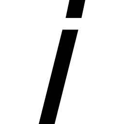 variante di stile del carattere corsivo icona