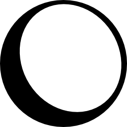 Ball outline with shadow at the edge icon