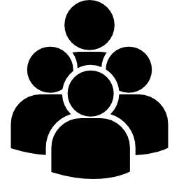 gruppo di silhouette di utenti icona