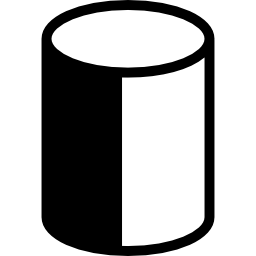 cylindryczny obiekt w dwóch wymiarach ikona